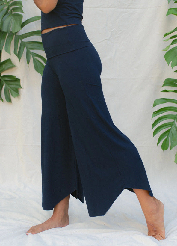 Damen Weite Jersey-Hose mit seitlichen Taschen und elastischem Bund WW