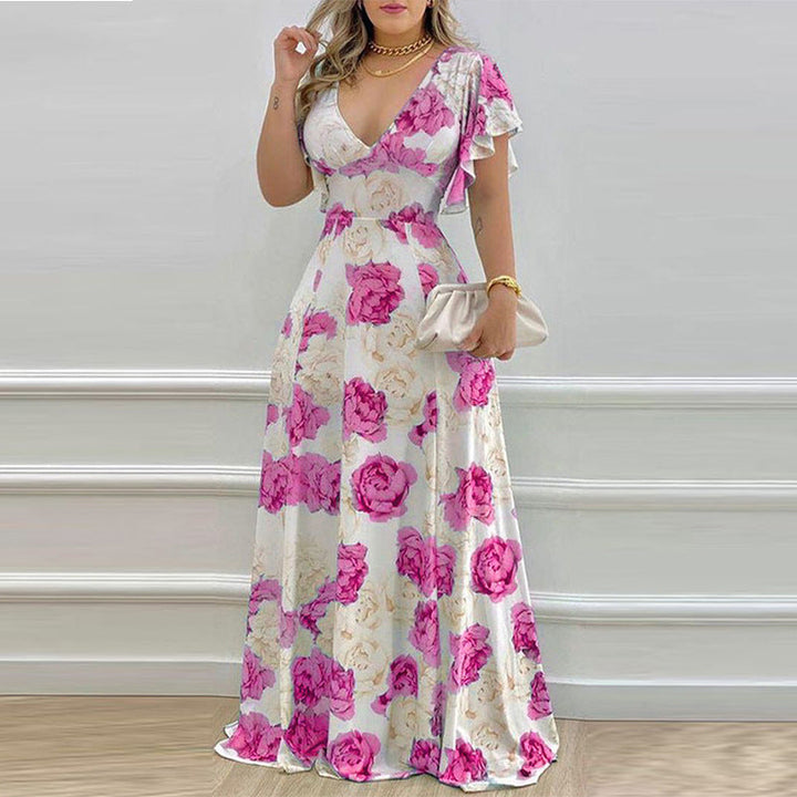 Damen Maxikleid mit floralem Design W&W Mode