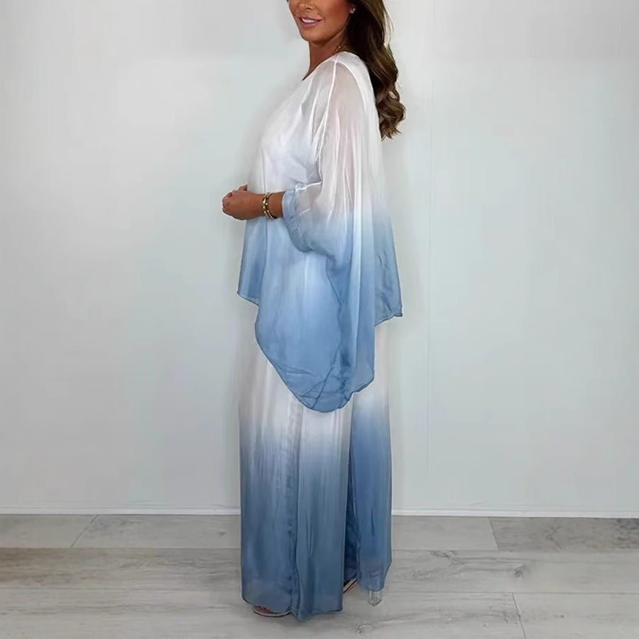 Damen Set aus weichem, fließendem Material mit modischem Ombre-Effekt WW