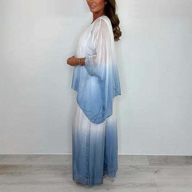 Damen Set aus weichem, fließendem Material mit modischem Ombre-Effekt WW