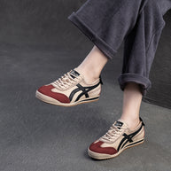 Damen Retro-Style Sneaker mit Premium-Leder und bequemer Sohle WW
