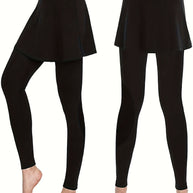 Damen Sportliche Leggings mit integriertem Rock WW