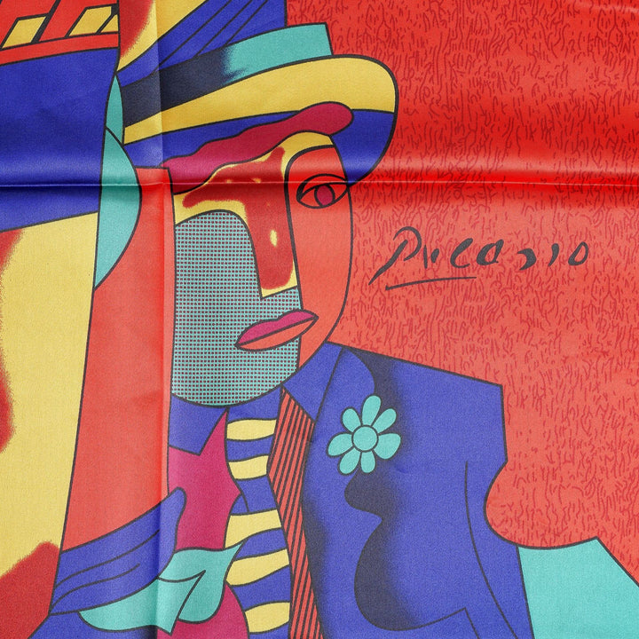Damen Seidenschal mit modernem grafischen Design W&W Mode