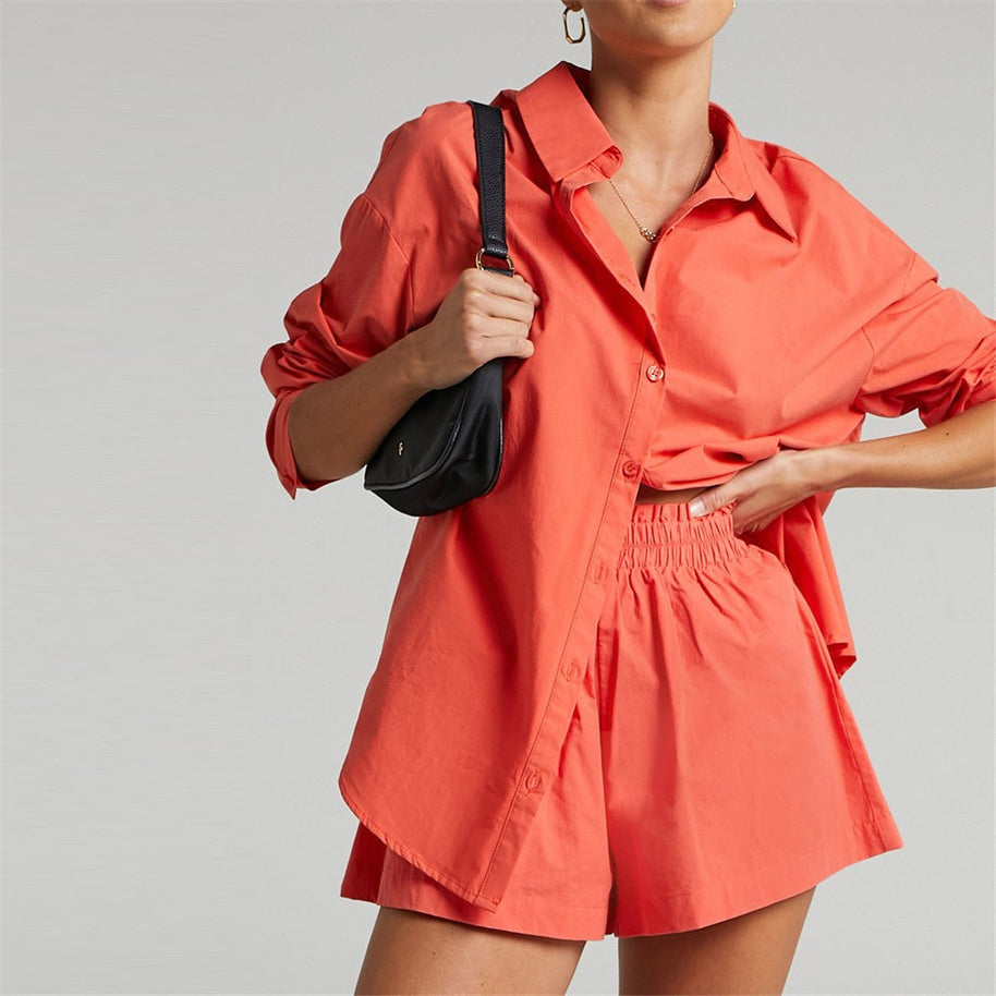 Damen stilvolles oversize Button-Up Hemd WW