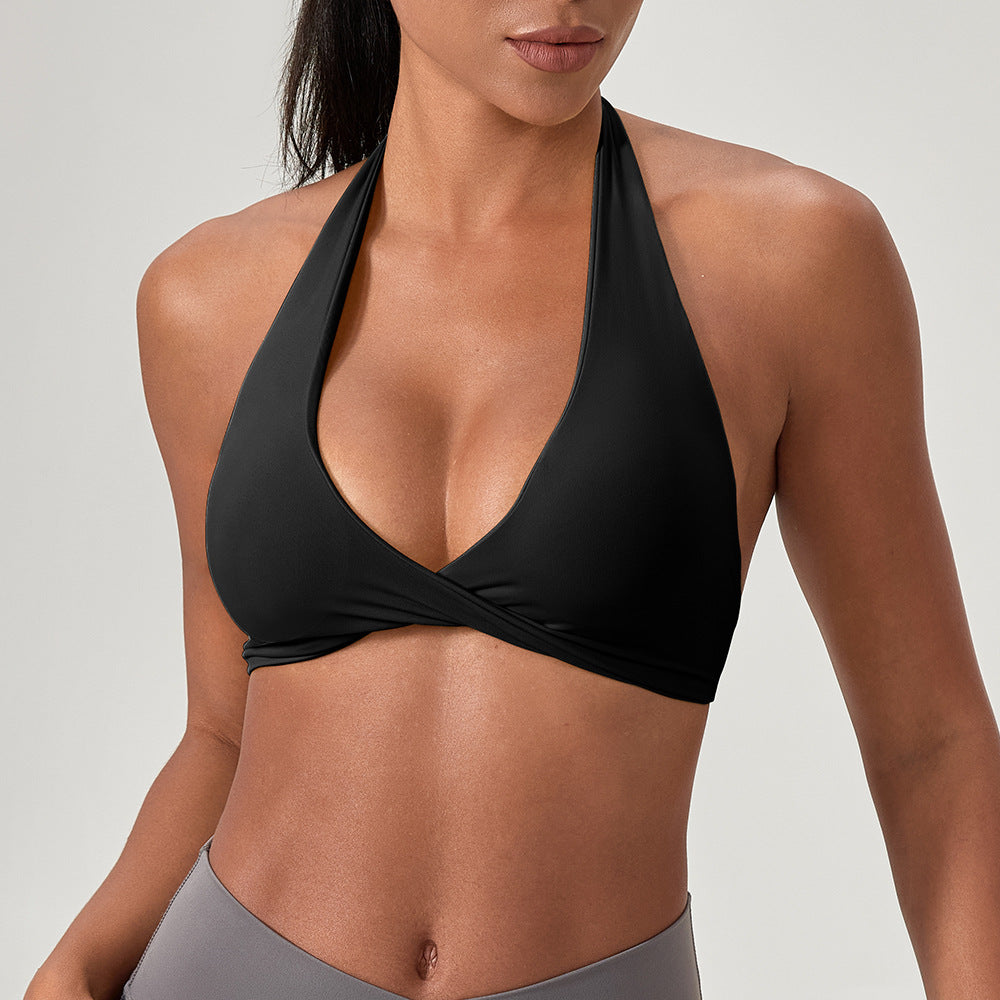 Damen Sportlicher Triangel-Bikini Oberteil mit verstellbaren Trägern und nahtlosem Design WW