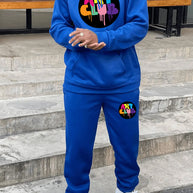 Damen Sportliches Sweatshirt und Jogginghose Set mit kreativen Druckdetails WW
