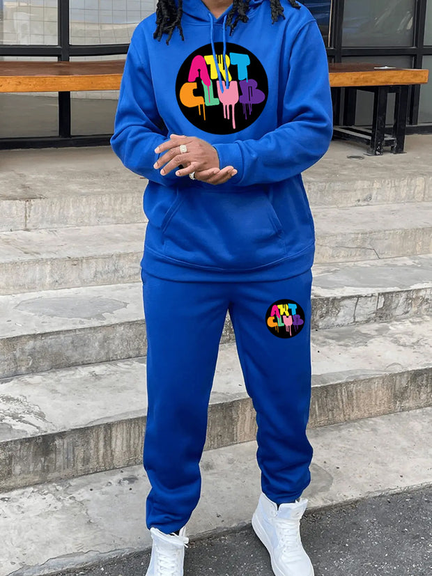Damen Sportliches Sweatshirt und Jogginghose Set mit kreativen Druckdetails WW