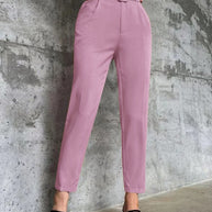 Damen weite Hochbundhose mit schickem Gürtel WW