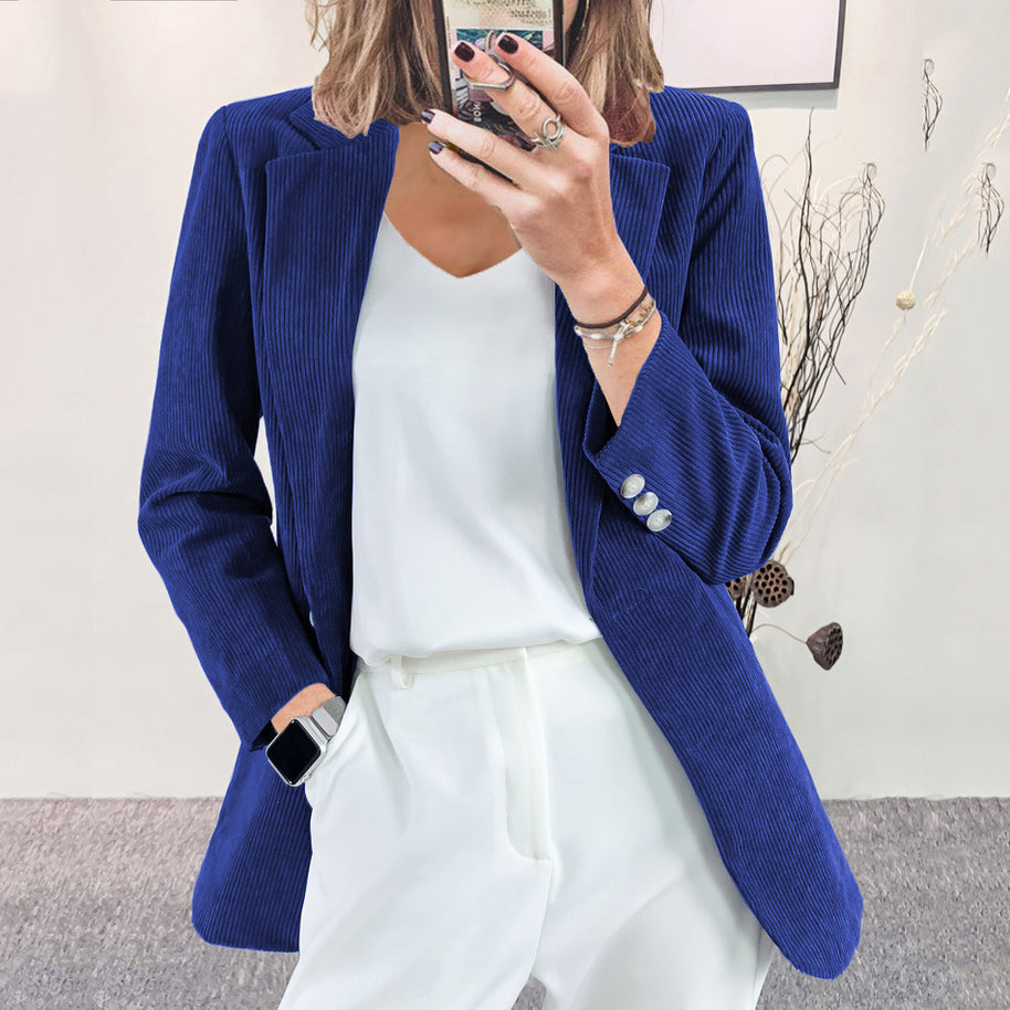 Damen Cordblazer mit feiner Textur und eleganten Details WW