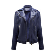 Damen Bikerjacke mit modischen Steppdetails und asymmetrischem Reißverschluss WW