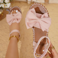 Damen Sandalen mit modischem Schleifen-Design und rutschfester Sohle WW