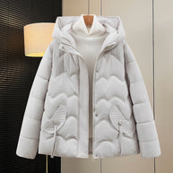 Damen Steppjacke mit Kapuze und Eingrifftaschen WW