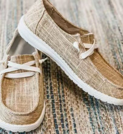 Damen bequeme Slip-On Sneakers mit atmungsaktivem Obermaterial und flexibler Sohle WW