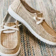 Damen bequeme Slip-On Sneakers mit atmungsaktivem Obermaterial und flexibler Sohle WW