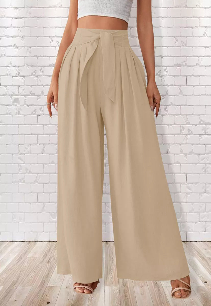 Damen Weite Hose mit hohen Bundfalten WW