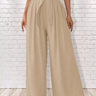 Damen Weite Hose mit hohen Bundfalten WW