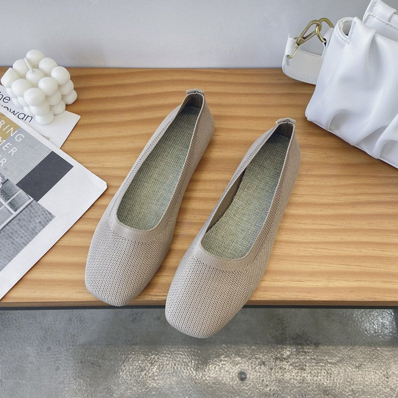 Damen atmungsaktive Ballerinas aus flexiblem Stoff WW