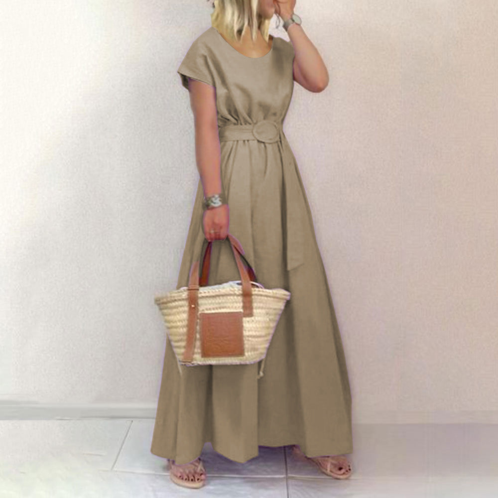 WW | Gürtelmodell Big Swing Lang Plus Size Kleid