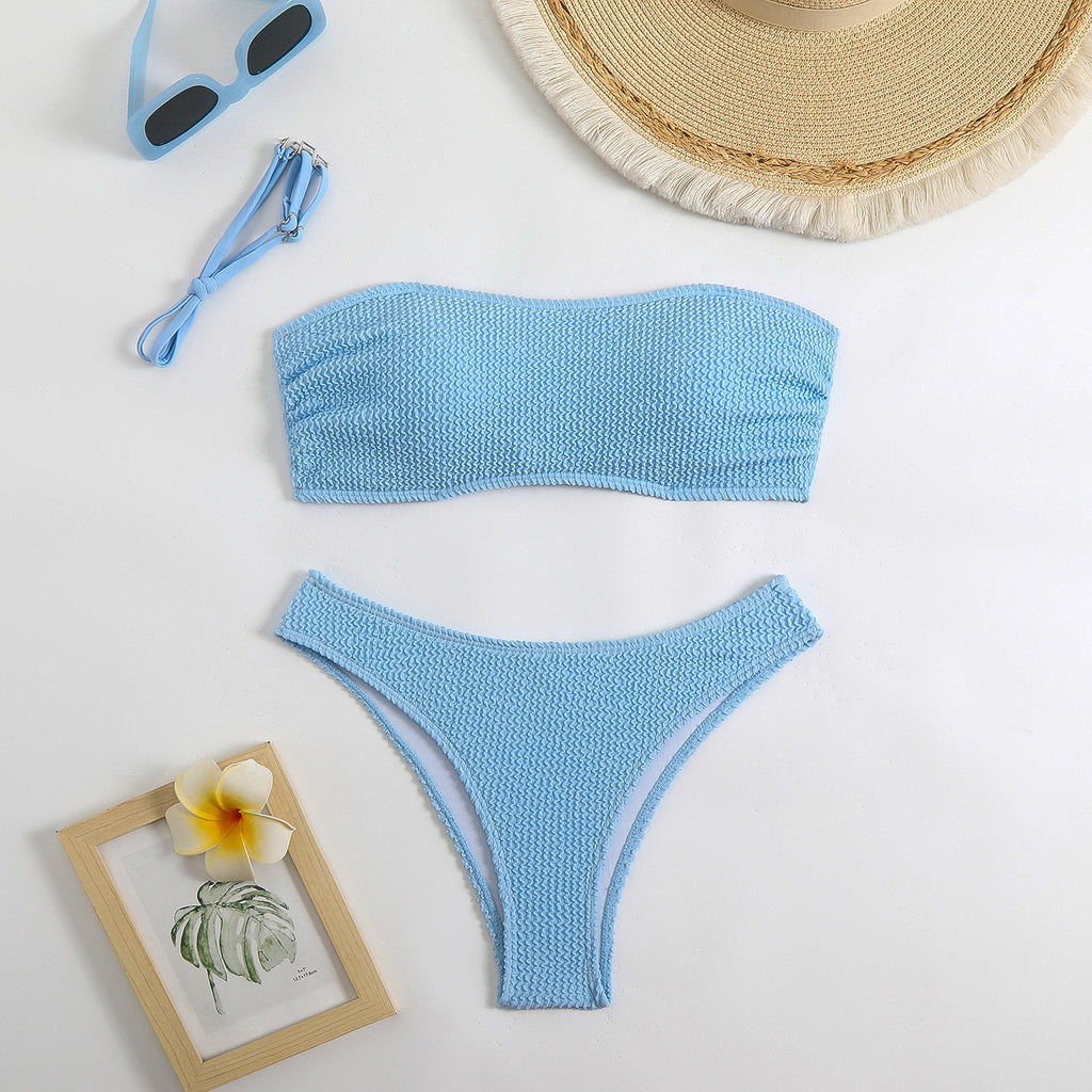 Femme Häkeln Bandeau Bikini Set WW