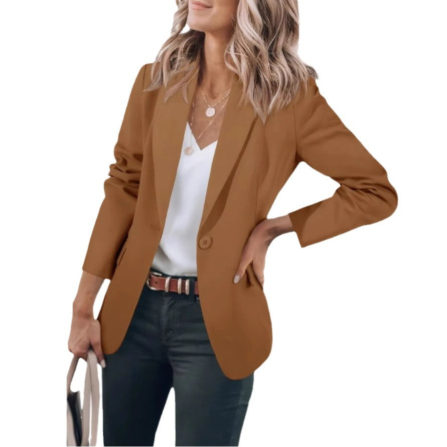 Damen lässiger Blazer mit elegantem Schnitt und praktischen Taschen WW