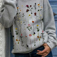WW - Damen Kapuzenpullover mit floralem Print für einen lässigen Stil