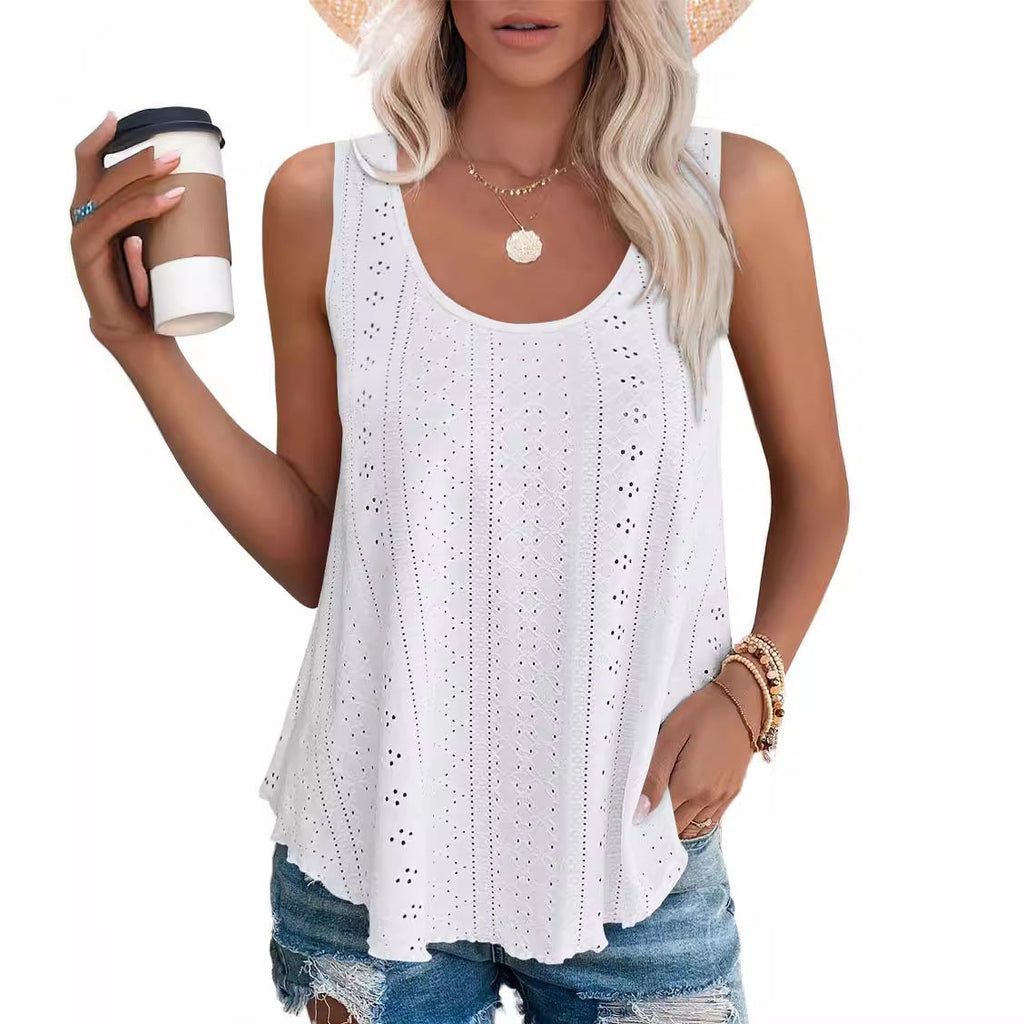 WW | Rundhalsausschnitt Locker Ärmellos Tanktop