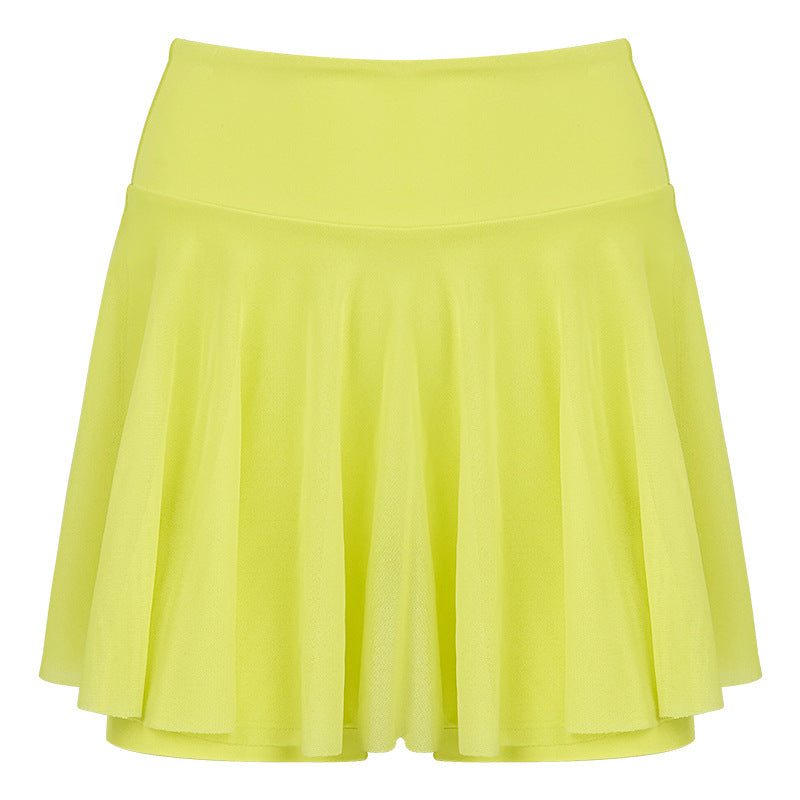 Damen Sportlicher Faltenrock mit hohem Bund und elastischem Material WW