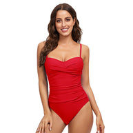 Damen Badeanzug mit stilvollem Wickeldesign WW