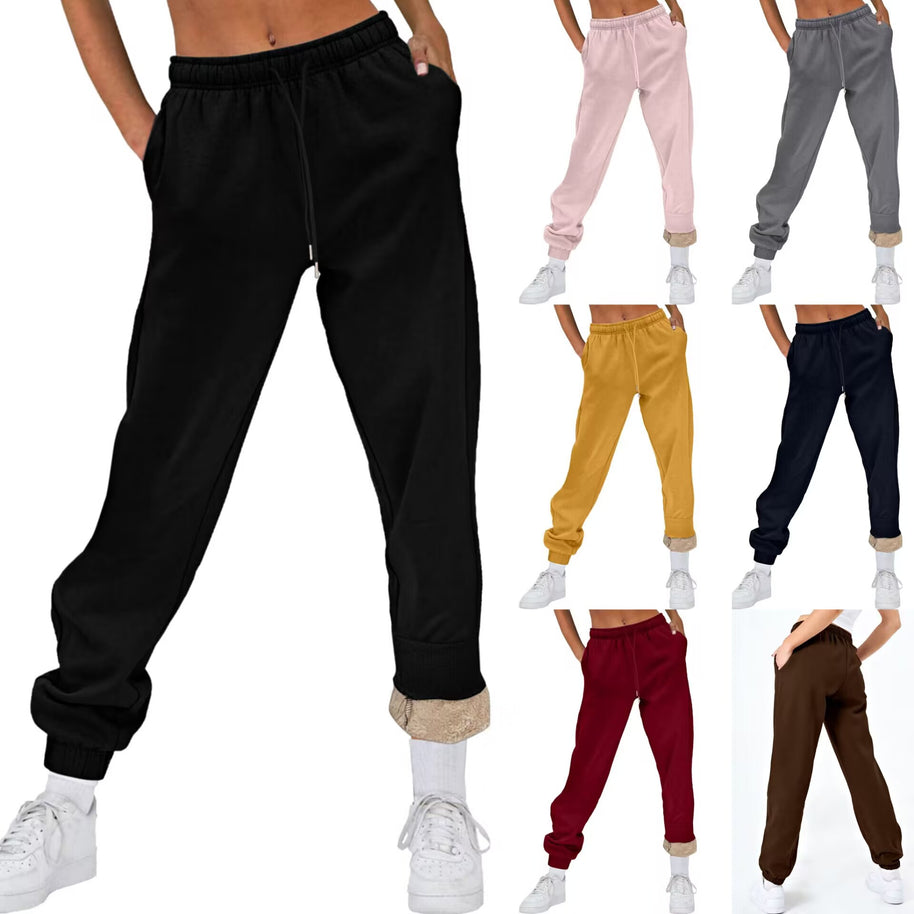 Damen Bequeme Freizeit-Hose mit Kordelzug und stilvollem Bündchen WW