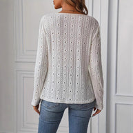 WW | Langarm Strickjacquard Knopfoberteil