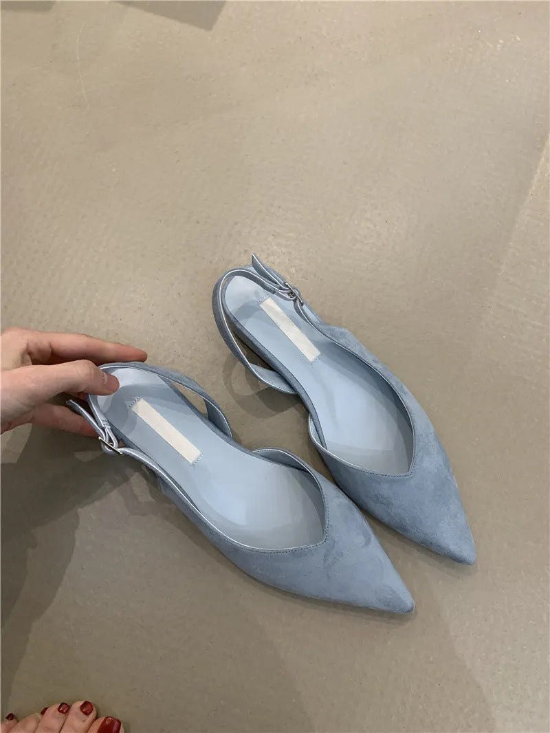 Damen Slingback Ballerinas mit elegantem V-Ausschnitt und komfortablem Fußbett WW