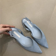 Damen Slingback Ballerinas mit elegantem V-Ausschnitt und komfortablem Fußbett WW