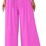 Damen Weite Hose mit hohen Bundfalten WW