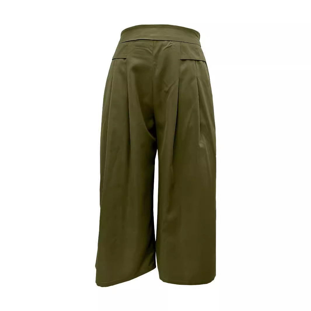 Damen Weite Culotte mit eleganten Falten und praktischen Taschen WW