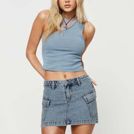 Damen Jeansrock mit praktischen Taschen und trendigem Schnitt WW