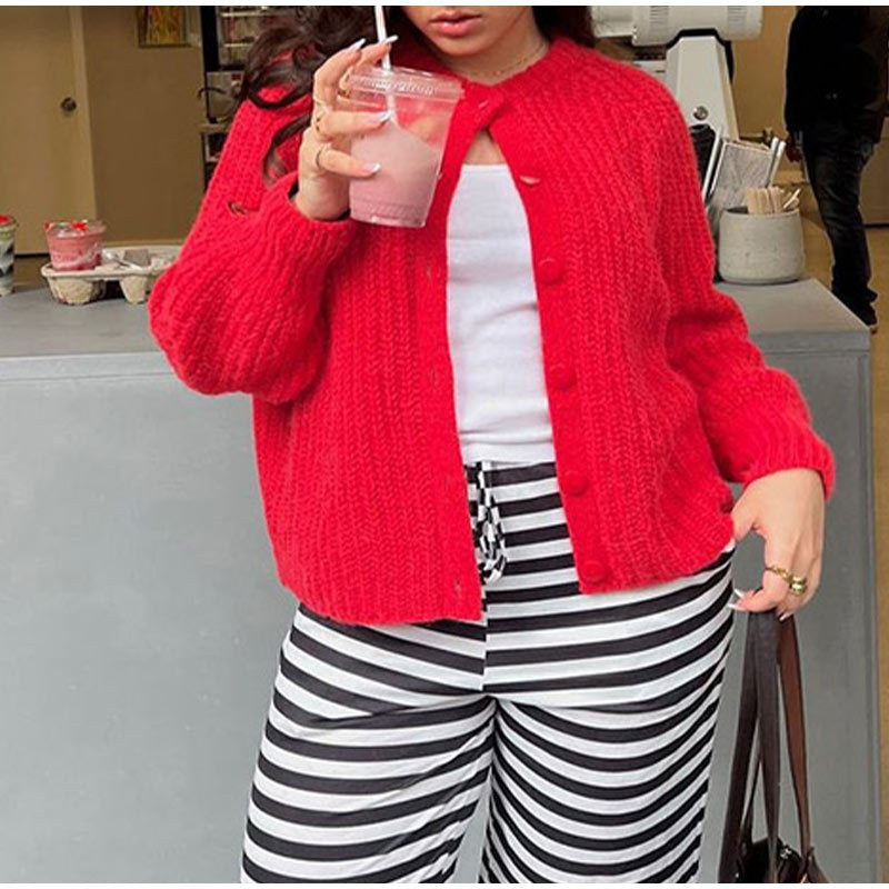 Damen Strickjacke mit klassischer Knopfleiste und Raglanärmeln WW
