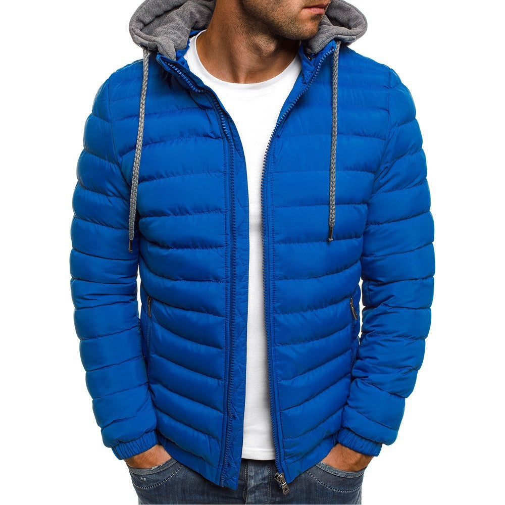 Herren Leichte Steppjacke mit abnehmbarer Kapuze und weichem Innenfutter WW