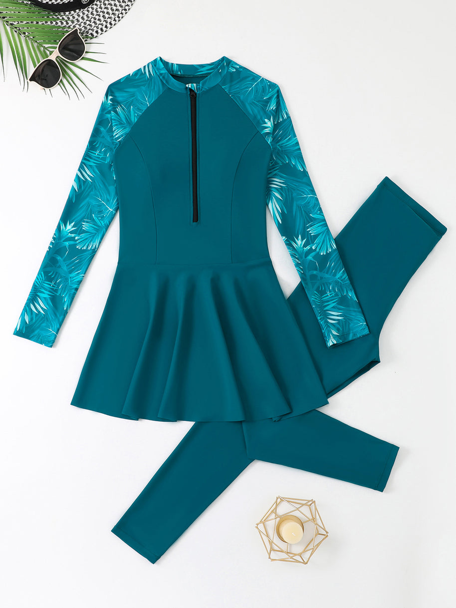 Damen Schwimmanzug mit Rockteil und sportlichem Stil WW