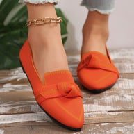Damen elegante Slipper mit modischen Knoten-Details WW