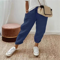 Damen Bequeme und lässige Chino-Hose mit elastischem Bund WW