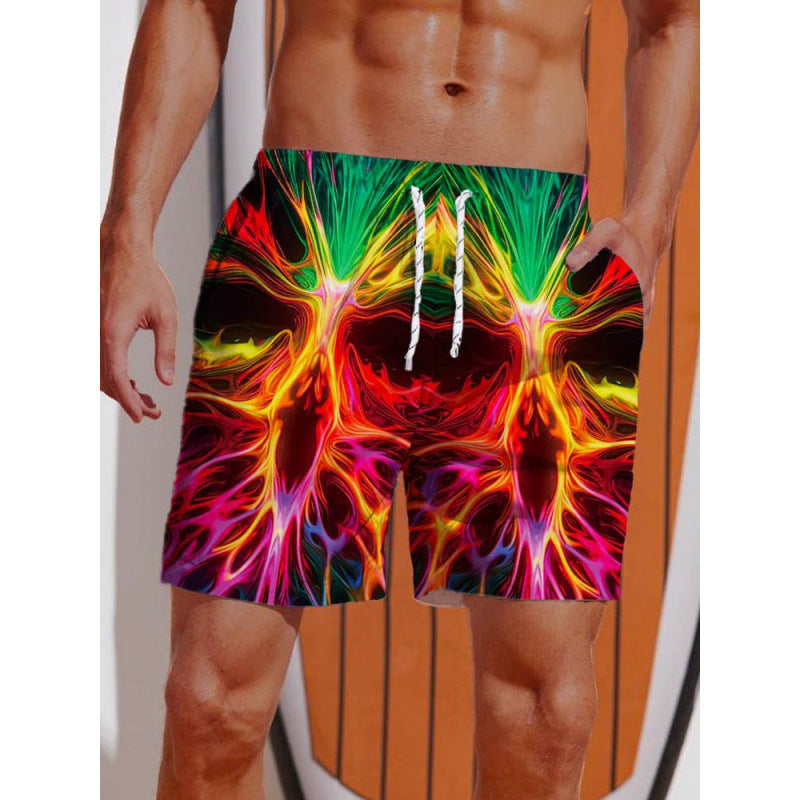 Herren Grafik Psychedelischer Druck Badehose WW
