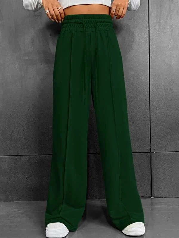 Damen Bequeme und elegante Lounge-Hose mit hohem Bund und praktischen Taschen WW