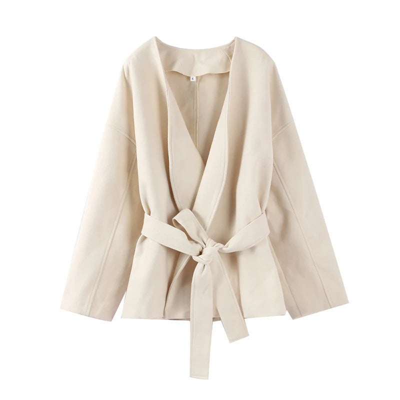 Damen Wickeljacke mit übergroßen Ärmeln WW