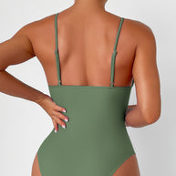 WW | Bauchkontrolle Haken Design Bedrucktes Tankini Set