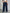 Damen Elegante Weite Hose mit Nadelstreifen und hohem Bund WW