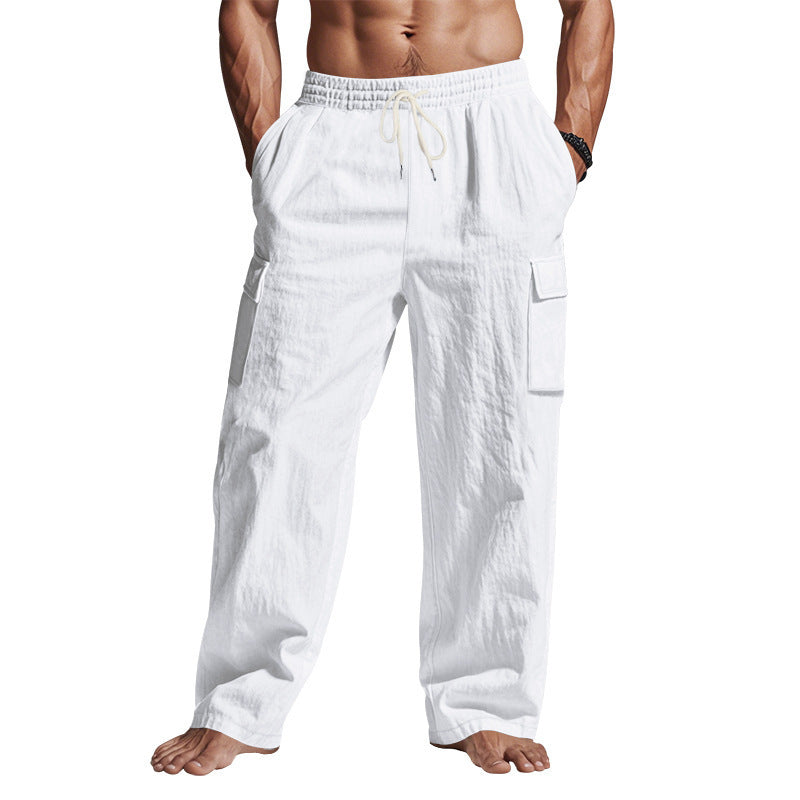 Herren Cargo-Hose mit elastischem Bund und mehreren Taschen WW