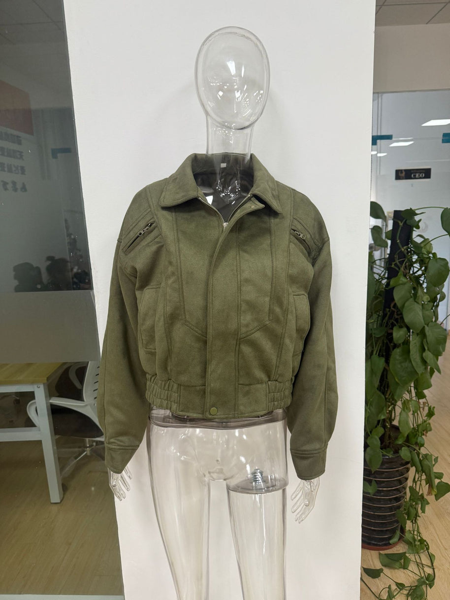 Damen Snacklederjacke mit lässigem Schnitt WW