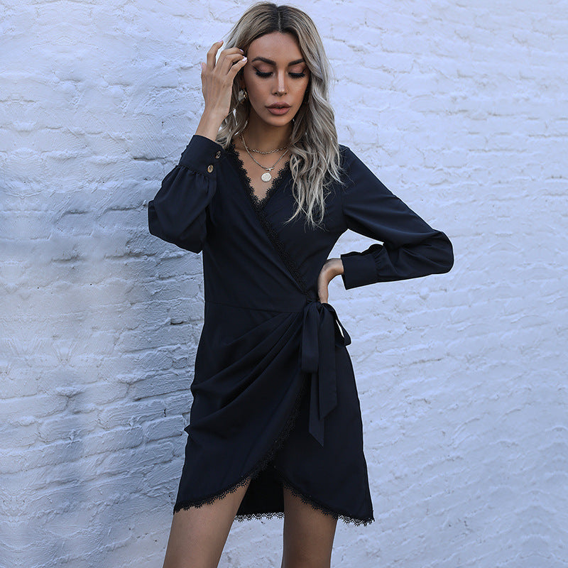 W&W Mode Midi-Kleid | Frühlings-Blumendruck mit Aussparungen und langen Ärmeln für Damen