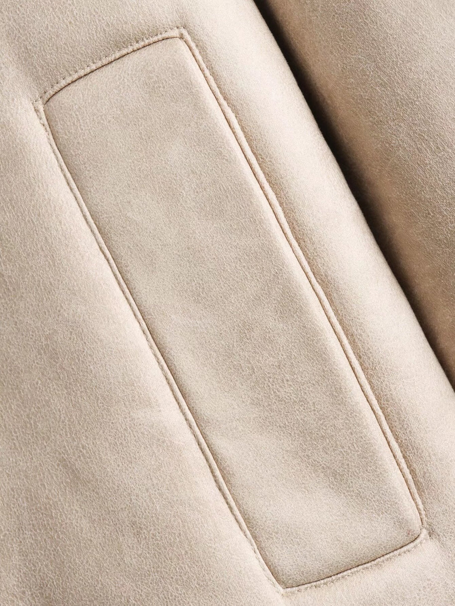 WW | Klassische Kurze Lederjacke Damen