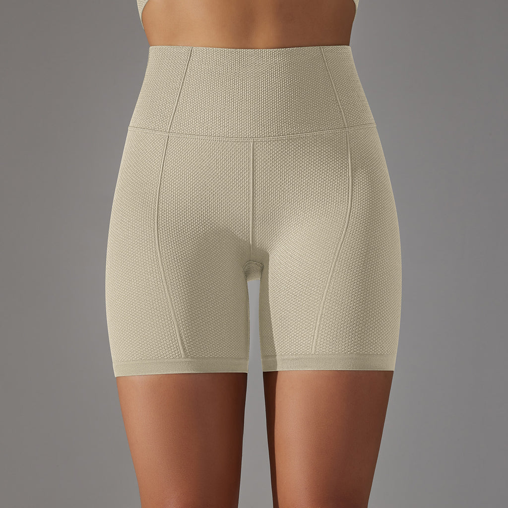 Damen Kompressionsshorts mit hohem Bund und strukturierter Oberfläche WW